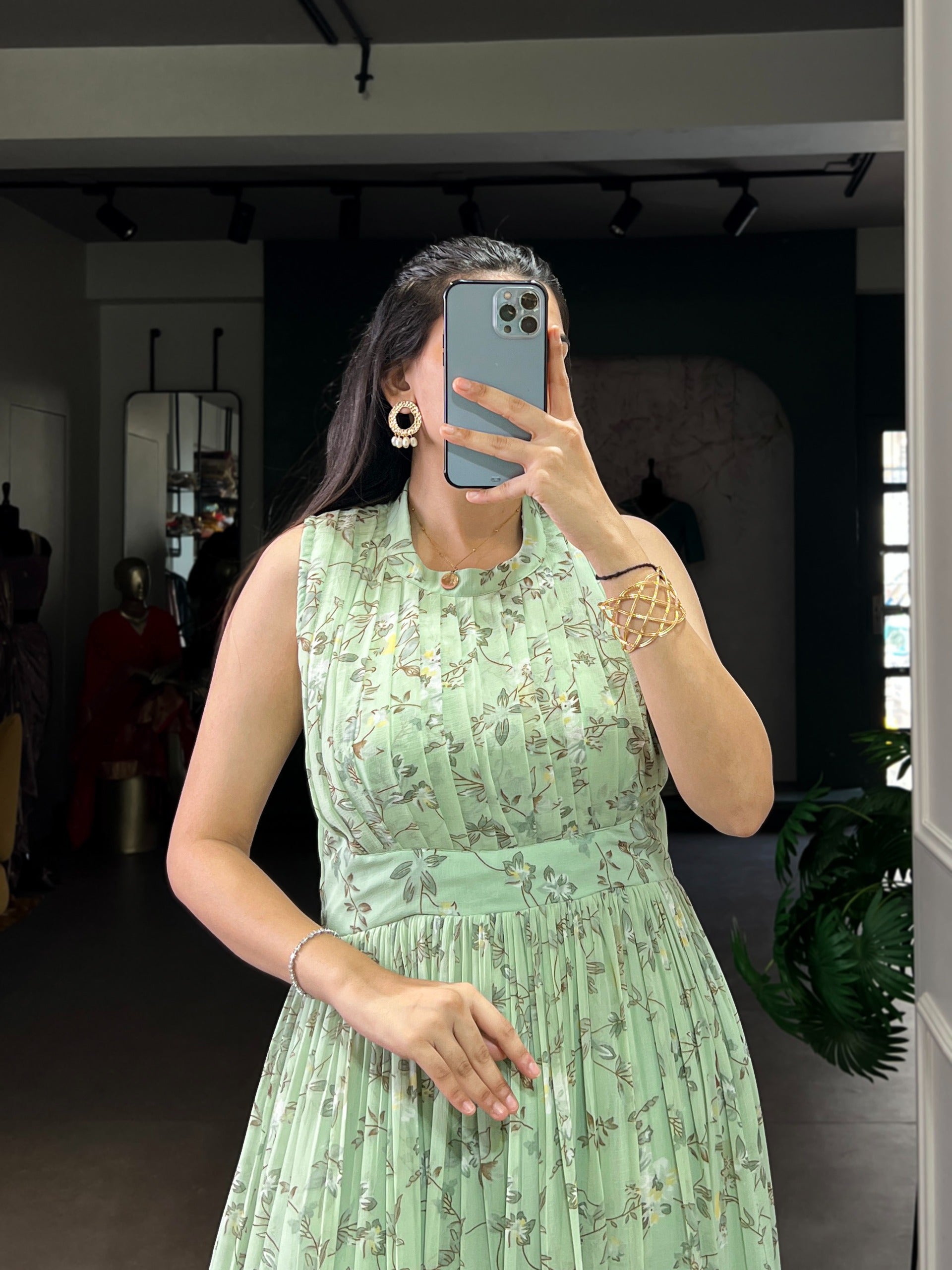 The Modern Dress  Of Marble Softness And Floral Beauty