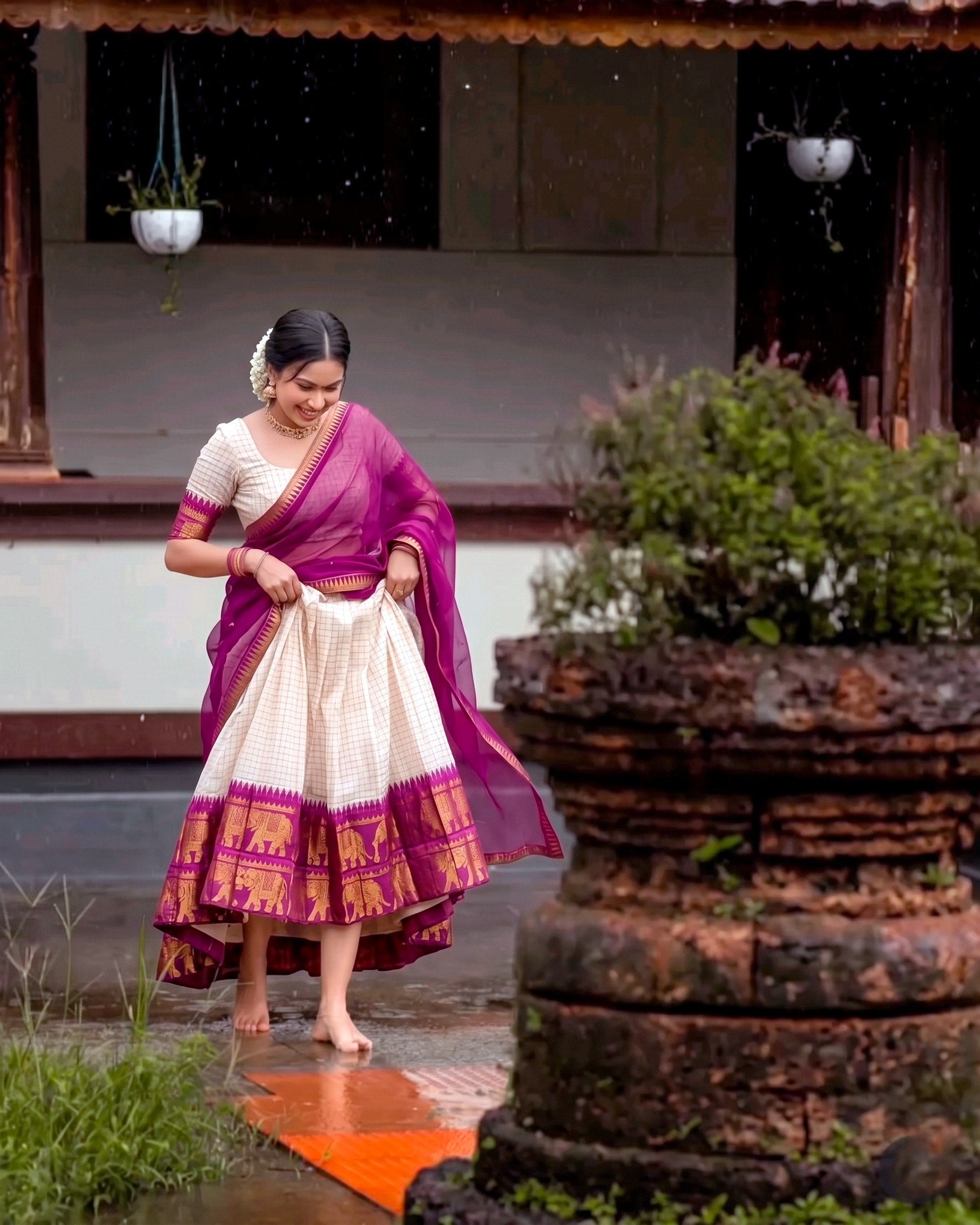 Elegant Crafted to Bring Comfort Cotton Lehengas Choli