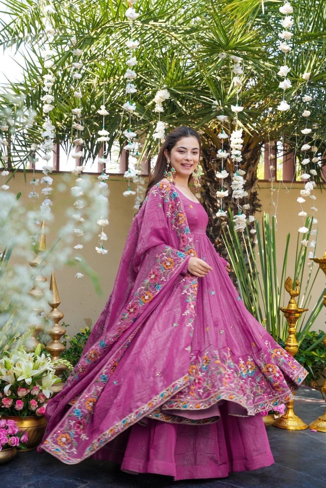 Look Top-sarara and Dupatta With Heavy Embroidery Work