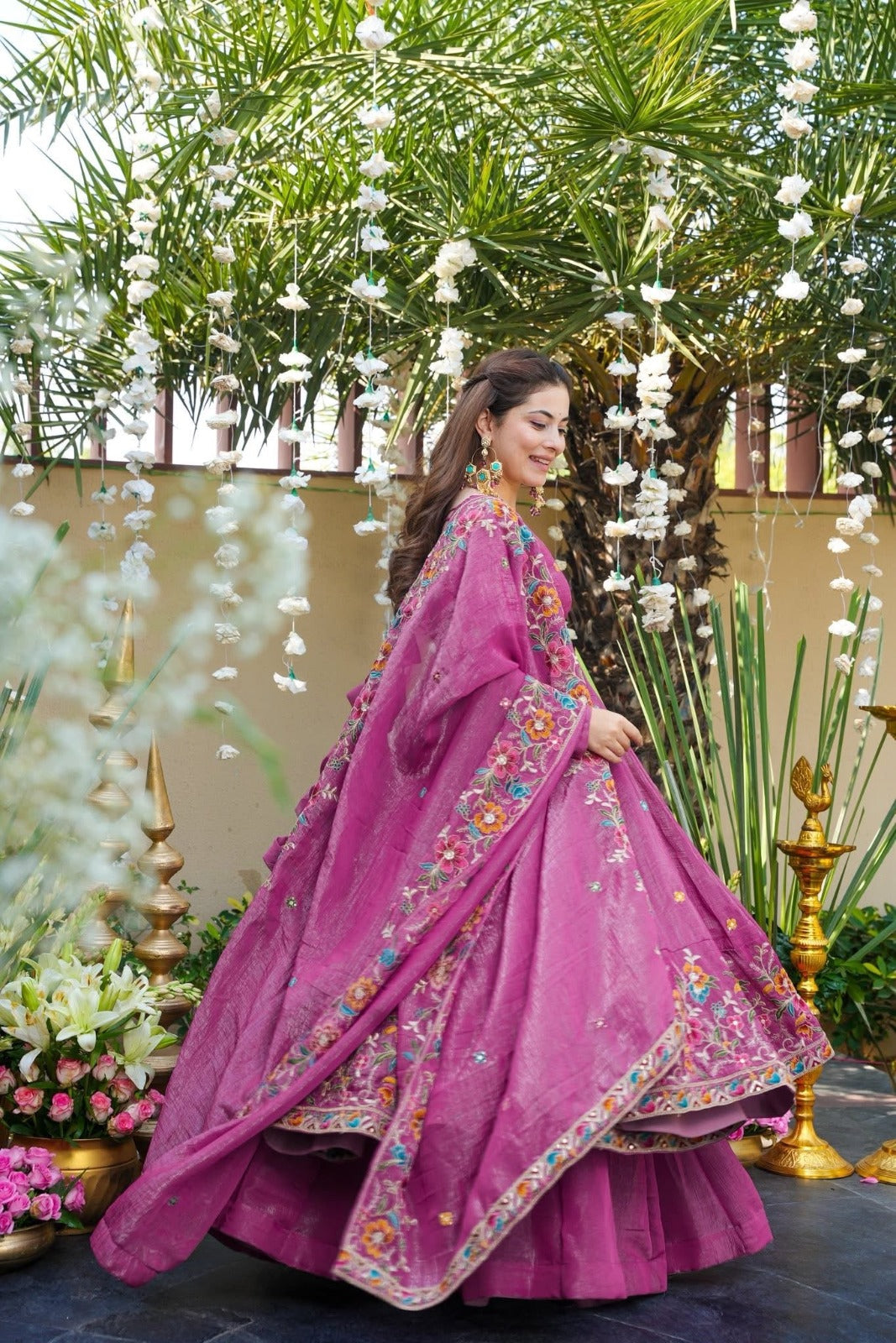 Look Top-sarara and Dupatta With Heavy Embroidery Work
