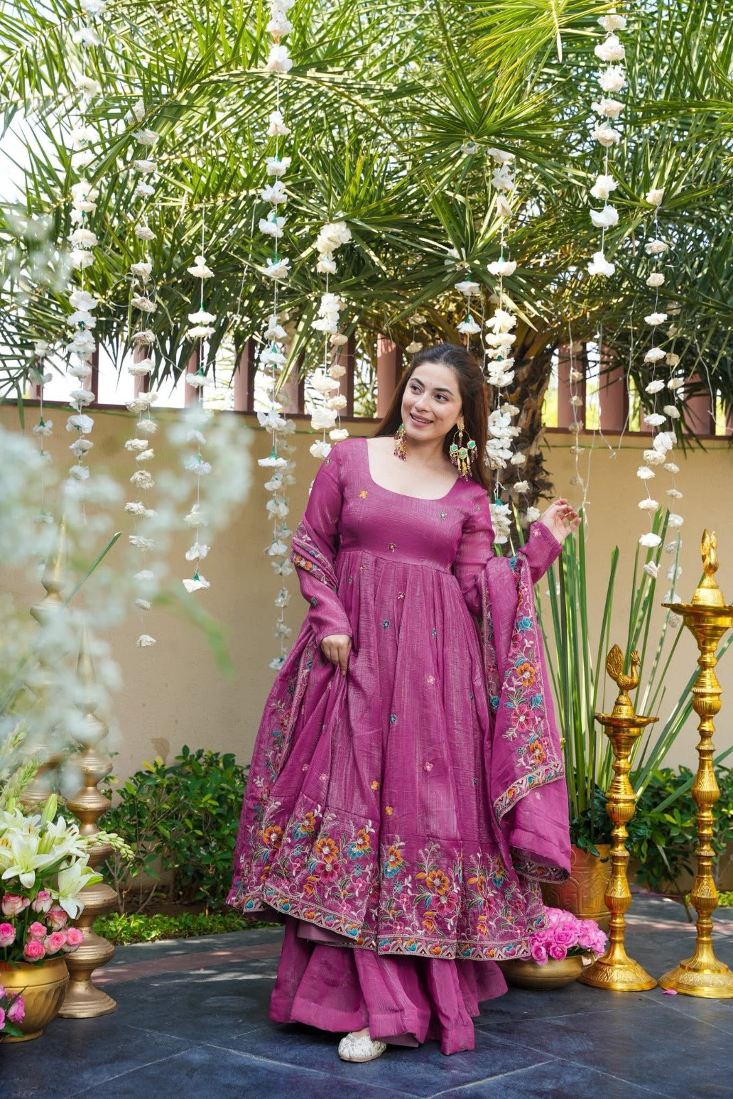 Look Top-sarara and Dupatta With Heavy Embroidery Work