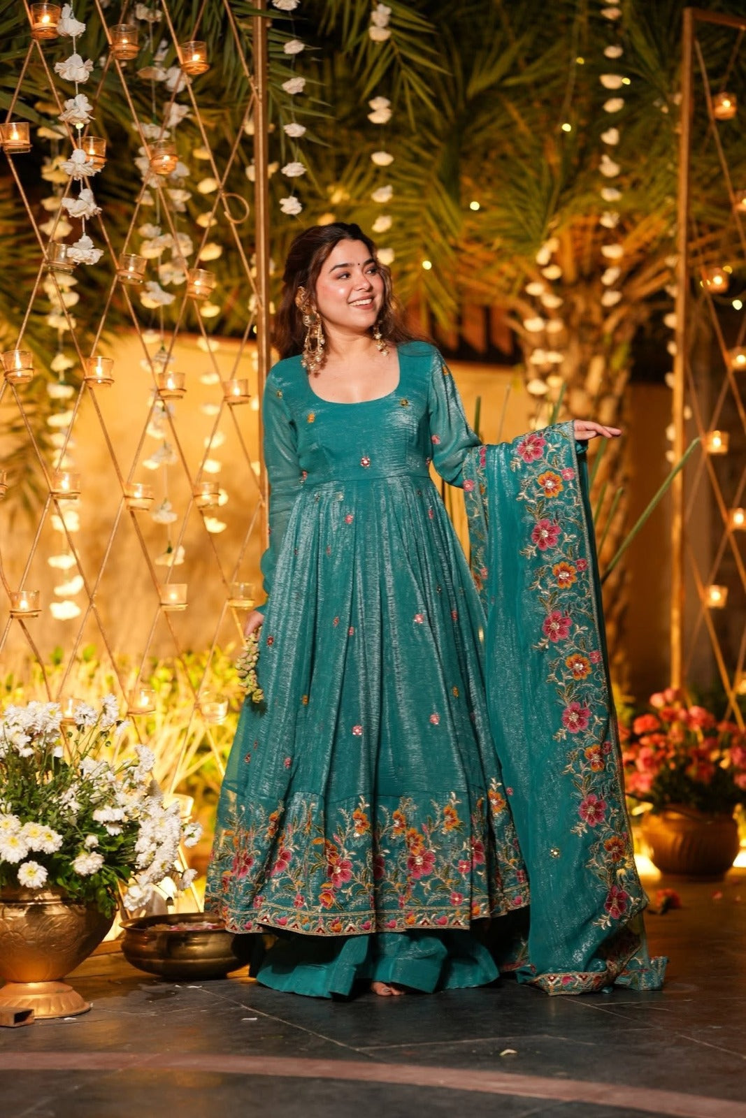 Look Top-sarara and Dupatta With Heavy Embroidery Work