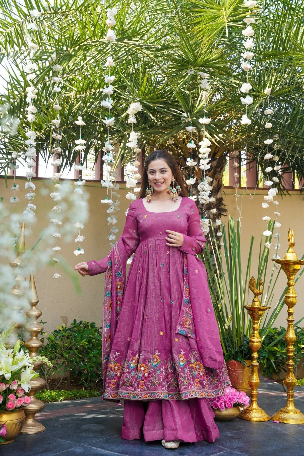 Look Top-sarara and Dupatta With Heavy Embroidery Work