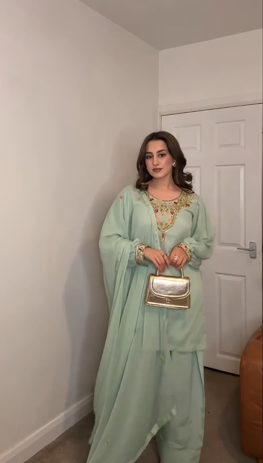 Party Wear Look Top-Plazzo and Dupatta With Heavy Embroidery Work
