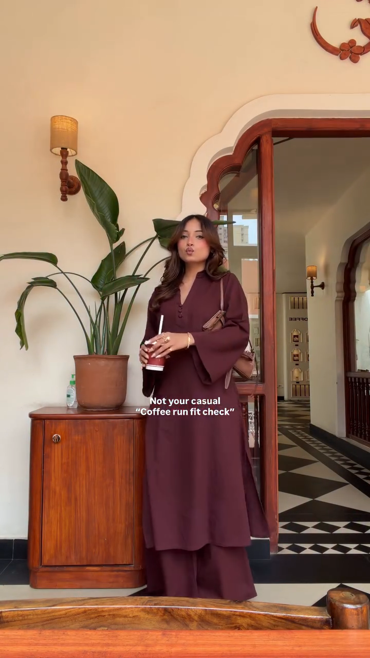 Rosabelle Brown Kurta&Palazzo Co-ord Set