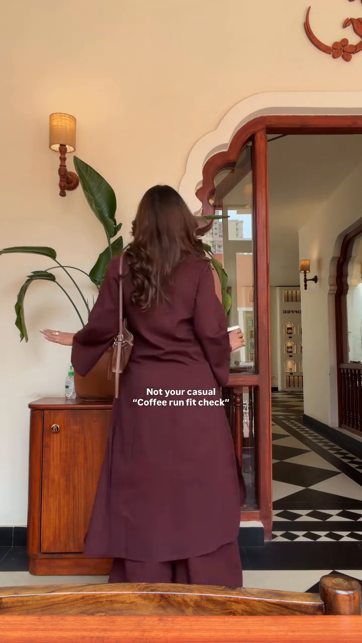 Rosabelle Brown Kurta&Palazzo Co-ord Set